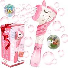 Unicorn Bubble Machine Wand Gifts for Kids Age 3 4 5 6 7 8 Years Old Birthday...