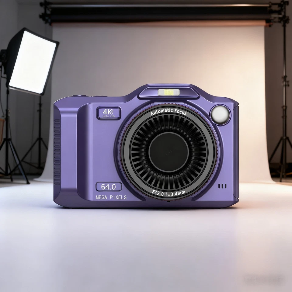 Dual Lens 4K Digitalkamera mit 2 8 Zoll HD Display und 18 mal Digitalzoom - Bild 3 von 4