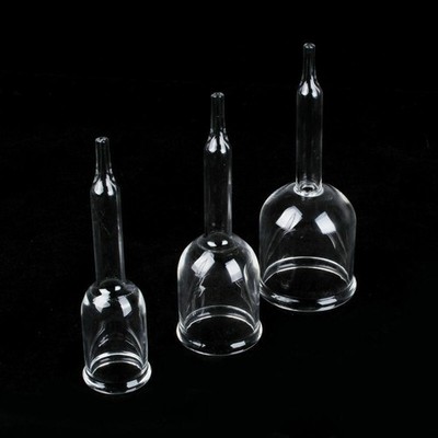 3Piece Replacement Glass Cupping Cups For Vacuum Suction Therapy Massage Machine