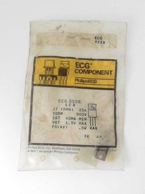 Philips ECG5558 SCR Thyristor 25A 800V TO-220 PhilipsECG Vintage Semiconductor