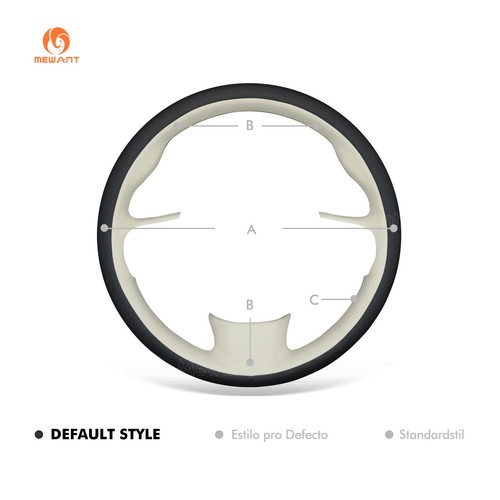 Housse de volant simili cuir cousue main bricolage pour Volvo XC90 - Photo 8/10