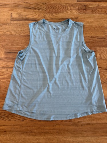Athleta Pacifica Illume UPF Relaxed Tank Size 1x Blue Lightweight Breathable - Picture 3 of 8