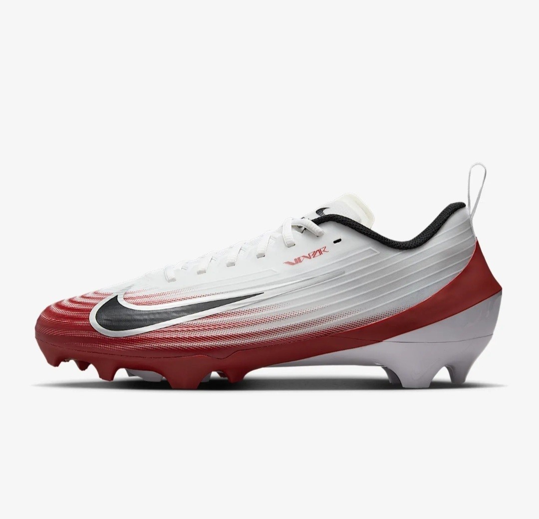 Size Nike Men's Vapor Speed Football Cleats Red White Metallic