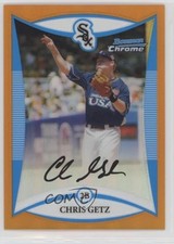 2008 Bowman Draft Prospects Chrome Orange Refractor 15/25 Chris Getz #BDPP81 4r3