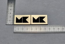 Miller & Kreisel M&K Speaker And Equipment Badge Logo Gold Pair With Adhesive
