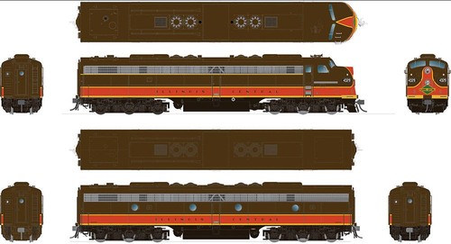 Rapido HO Scale ~ Illinois Central EMD E8A E8B #4029 & #4104 ~ DCC Sound ~ 28524 | Zustand: New
