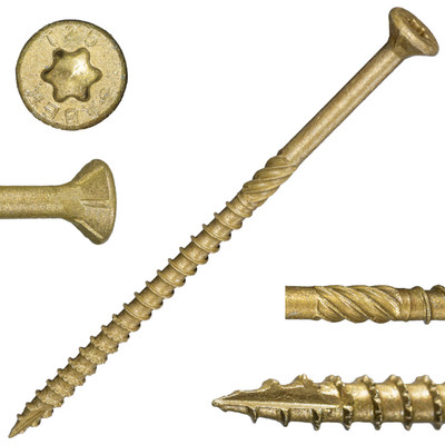 10 x 4'' Star Drive Tan XL1500 SaberDrive  Exterior Deck Screws