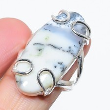 Dendritic Opal Gemstone Handmade 925 Sterling silver Jewelry Ring Size-6 US 