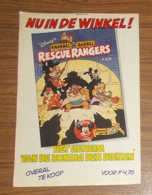Seltene Werbung Chip & Chap   Die Ritter des Rechts - Rescue Rangers Comic 1992