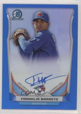 2014 Bowman Chrome Prospect Blue Refractor 78/150 Franklin Barreto Auto 6o3