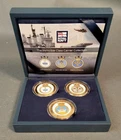 Royal Navy Invincible Class Carrier Golden Crown Coin Collection- Boxed Set ALJE