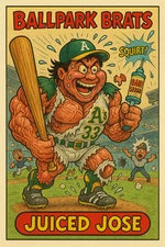 Jose Canseco as " Juiced Jose " - BALLPARK BRATS Parody Art Card