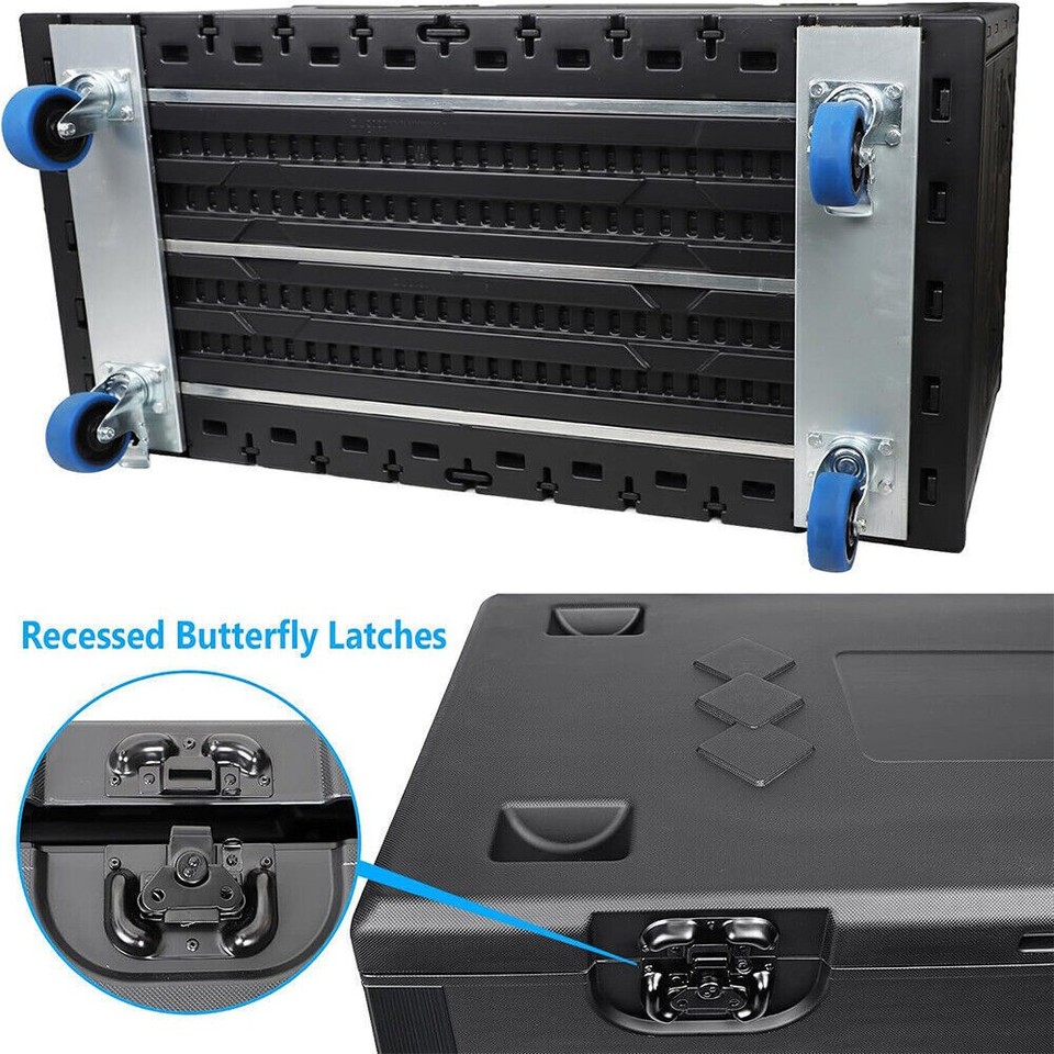 Large ATA Road Case W/ Wheel Stackable Flight Case Waterproof Cable ...