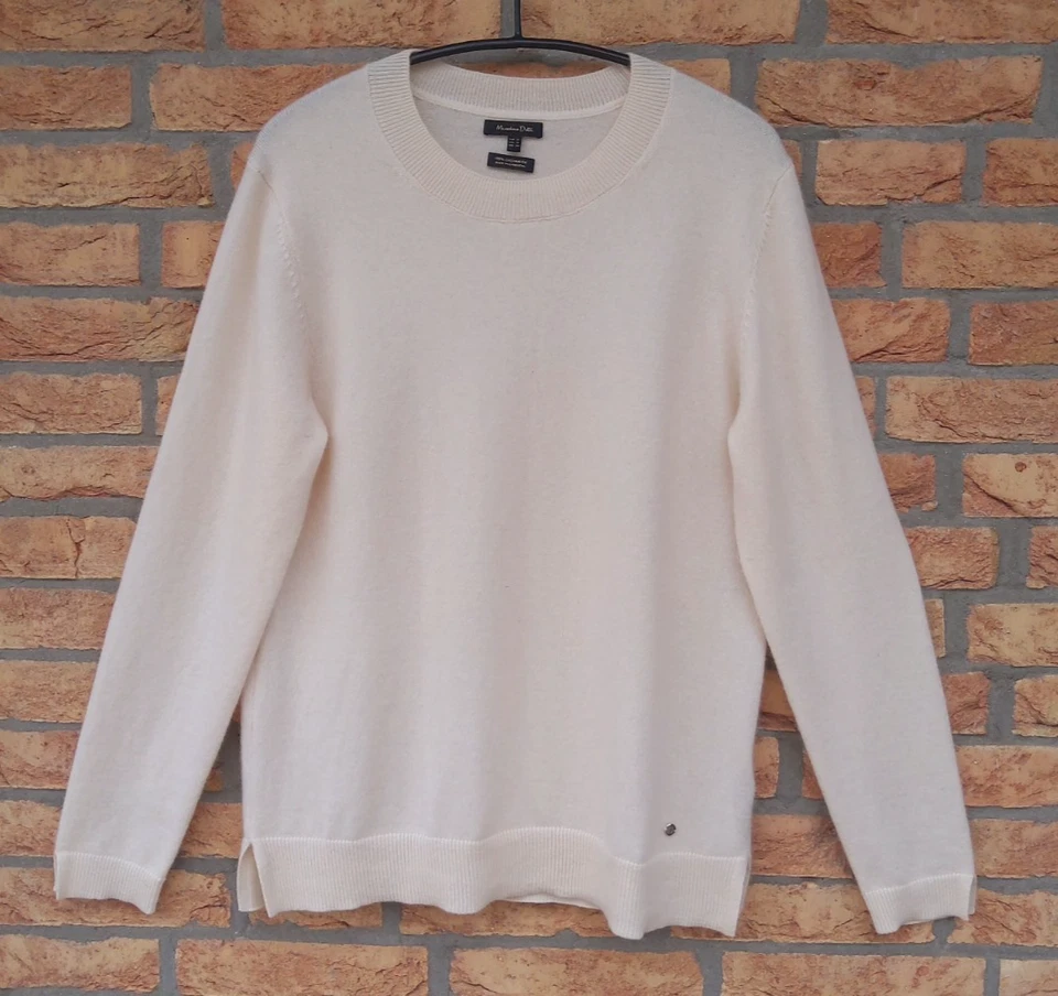 MASSIMO DUTTI Damen Pullover Gr. L - XL  Langarm  100% Kaschmir Creme Super - Bild 3 von 4