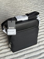 Boss Grained Leather Messenger Bag RRP£379