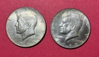 2 Kennedy Half Dollars 40% Silver - 1965 and 1968-D
