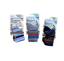 3 Pack Smartwool Kids Hike Crew Socks Merino Wool Multicolor Stripes Size M