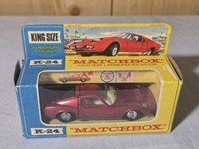 Vintage MATCHBOX KING SIZE LAMBORGHINI MIURA K-24 MIB UNPUNCHED WINDOW BOX 1969