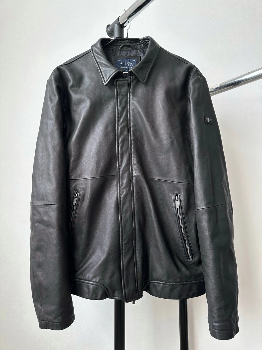 Armani Jeans Leather Outer Shell Jackets for Men for Sale - Shop