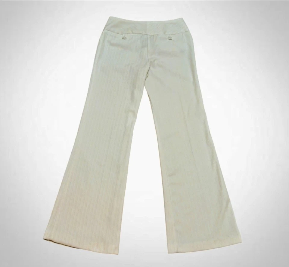 Pantalones acampanados IZ byer California de colección Jr talla 3 crema a rayas talla 3 [28" Wx30" L] Foto 2 de 4