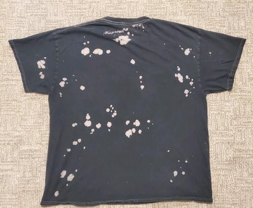 DEATH ROW RECORDS Large T SHIRT Bleached BLACK GANGSTA RAP LBC 213 Very Good - Picture 4 of 4
