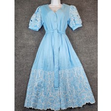 NWT Elie Tahari Women Linen Quiet Luxury Cottagecore Embroidered Dress Sz 6 $495