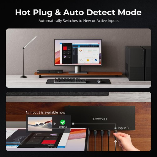 USB 3.0 HDMI KVM Switch 8 Port 4K@60Hz, 8X1 Rackmount KVM Enterprise-Grade ED... - 第 9/9 張圖片