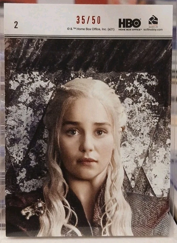 Game Of Thrones Iron Ann. Red Parallel /50 Daenerys Targaryen/Emilia Clarke 2021 - Image 2 of 2
