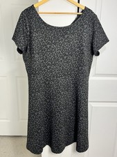 Loft Plus Cheetah Leopard Short Sleeve Knee Length Dress Size 20 NWT