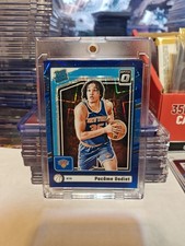 Pacome Dadiet 2024-25 Panini Donruss Optic #264 Blue Velocity Prizm (RC) Knicks