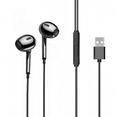 USB Headset with Microphone for PC Laptop, USB Earbuds with Mute Volume Contr...