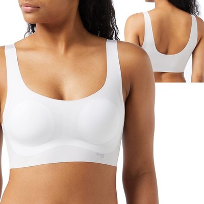 Sloggi Zero Feel Top Damen Shirt Top Bustier BH LYCRA Ultra leicht Gr. M Weiß