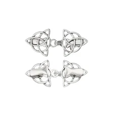 2 x Cloak Clasp Alloy Vintage Sweater Clips Retro Cardigan Buckle Sew on Hook