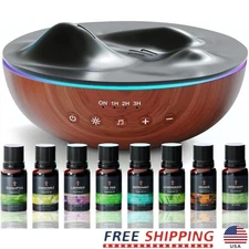 Aroma Diffuser W/ 8 Sounds Essential Oil Humidifier Home Office Relaxation