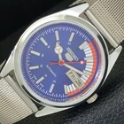 REFURBISHED VINTAGE SEIKO 5 AUTOMATIC 6309A JAPAN MENS BLUE DIAL WATCH a440844-1
