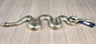Rachel Zoe gold brass tone cast metal Snake candle holder 24