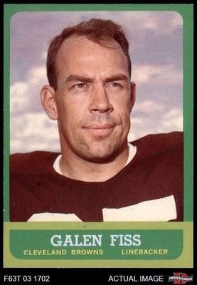 1963 Topps #21 Galen Fiss Browns-FB SHORT-PRINT Kansas 7 - NM