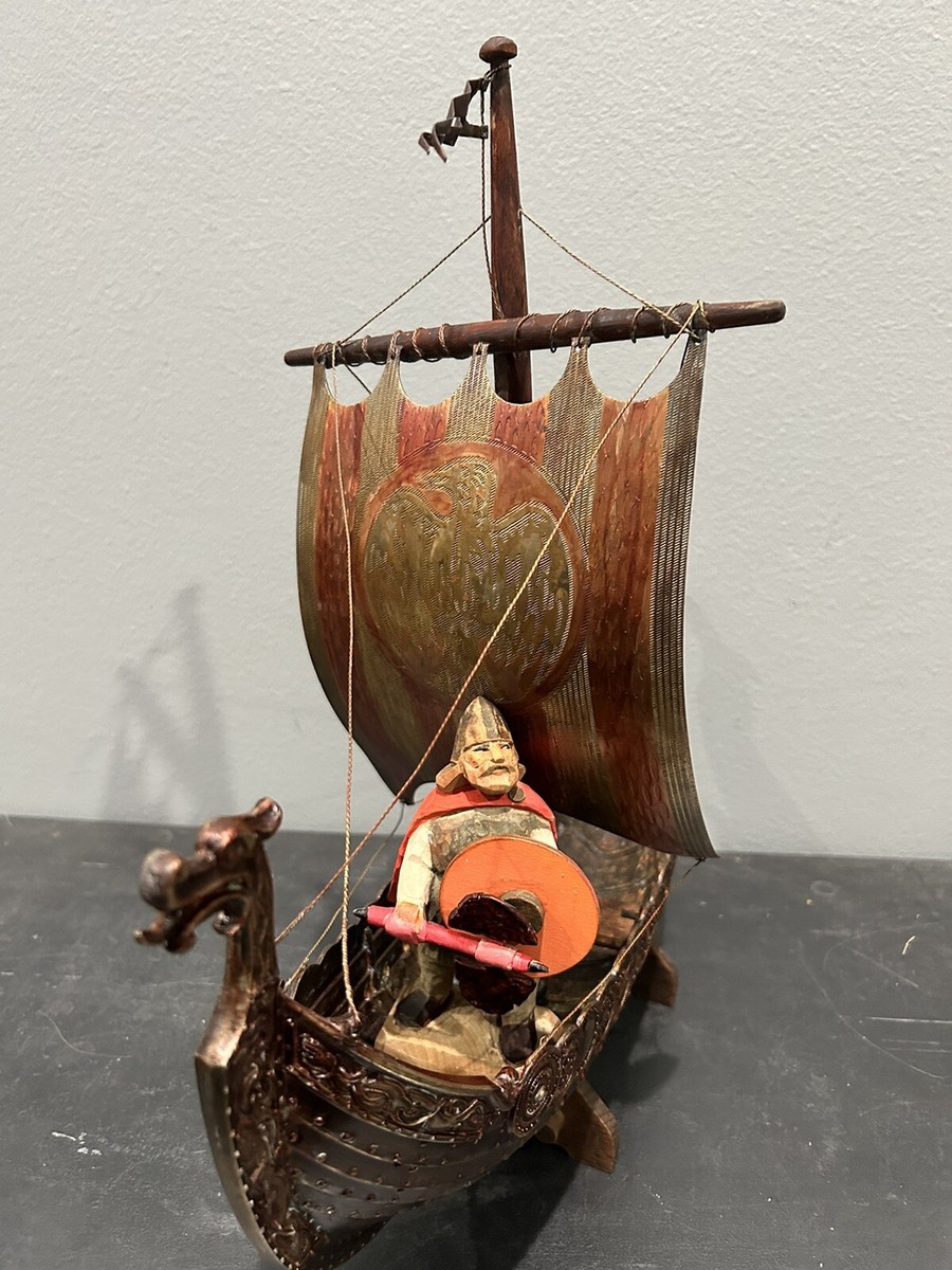 EDWARD AAGAARD Viking Ship Iron Art Copenhagen Denmark Metal