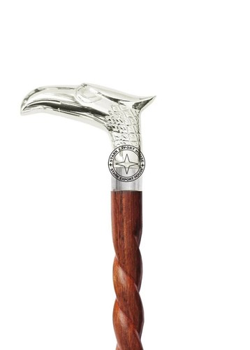 Bastón de madera para caminar con mango de latón regalo hombres y mujeres 37 pulgadas - Imagen 4 de 4