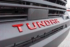 Red ABS Emblem Fit TOYOTA 2022 2023 TUNDRA Front Grill Letters