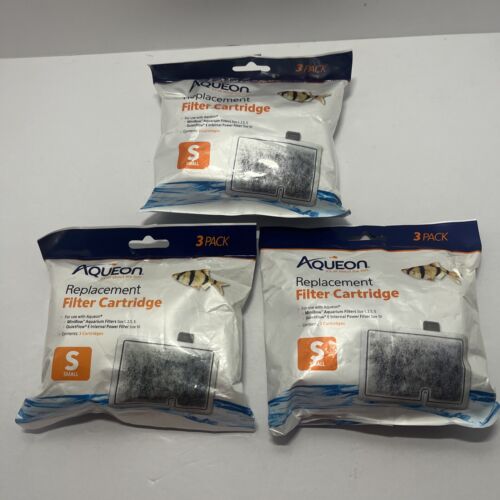 Aqueon 3 Packs of MiniBow Replacement Filter lot 3 Small Cartridges Each 9 Total - Zdjęcie 1 z 8
