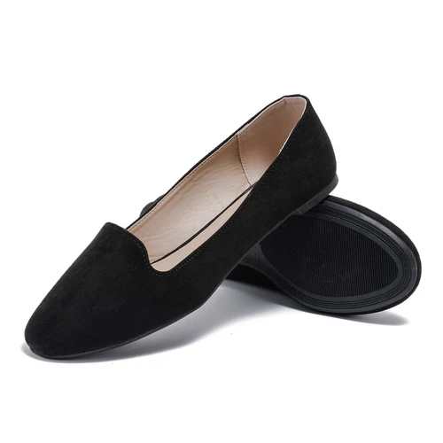 Damen-Ballerinas klassische runde Zehenpartie Anzugschuhe lässig bequem - Bild 9 von 32