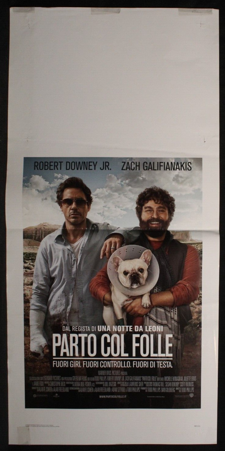 Locandina originale film Parto col folle (2010) - Regia di Todd Phillips