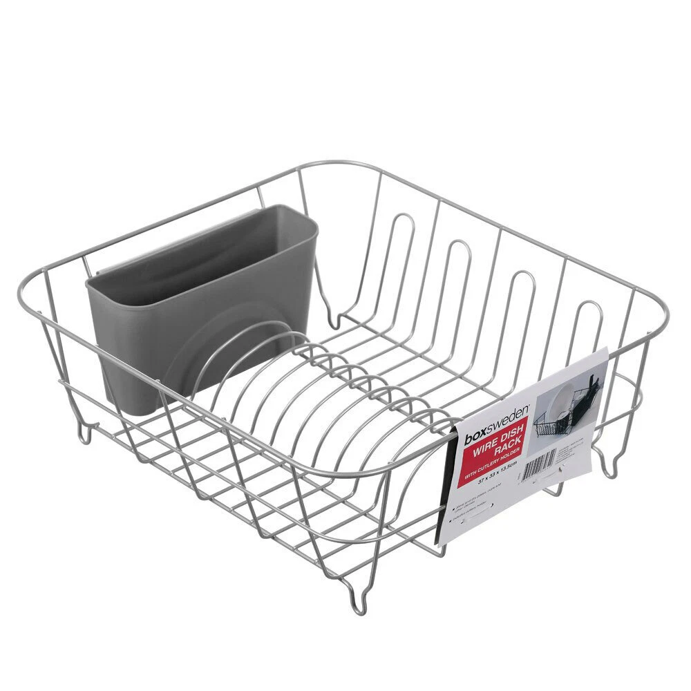 Wire dish drainer online with cutlery holder