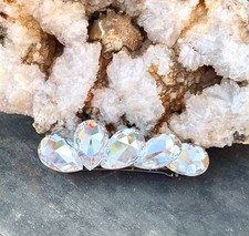 Vintage Austrian Crystal Womens French Hair Piece Barrett Clip Made in France