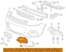 GM OEM 17-22 Trax Front Bumper Grille Bumper Components-Trim Bezel 42537707