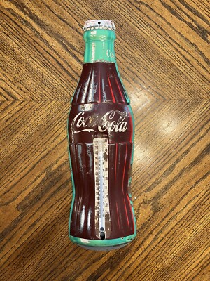 Vintage 1950s Made In USA Donasco Coca-Cola Bottle Advertising Thermometer 