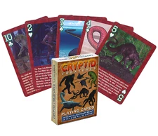 Cryptid Creatures Playing Cards Deck w/ Color Illustrations and Factoids (2024)