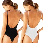 US Women Low Back Bodysuit Tummy Control Backless Body Shaper Thong Top
