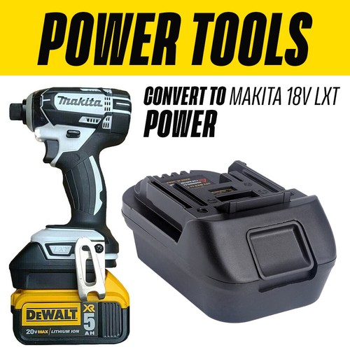 Adaptador de batería Dewalt DCB 18V/20V Max convertir a Herramientas  Eléctricas Makita 18V LXT Nuevo | eBay